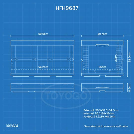 COLLAPSIBLE BOX L590XW395XH345MM (HFH9687)